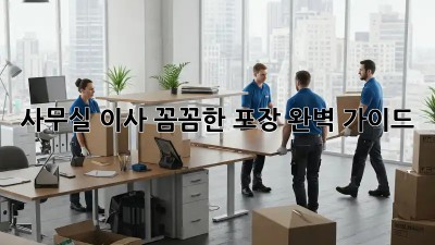 사무실 이사, 꼼꼼한 포장 완벽 가이드